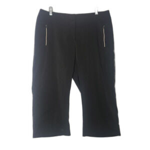 TAIL TECH Black Cropped Capri Athletic Golf Pants Womens Size 16
